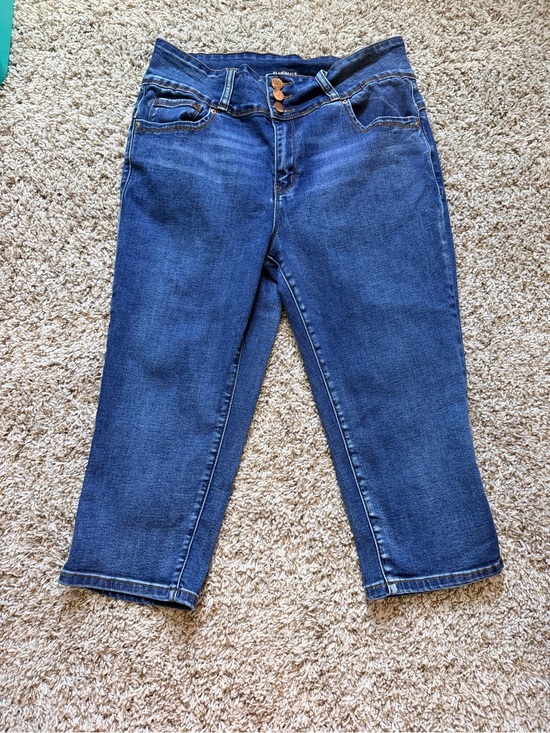 Flamingals Denim - Flamingals Women's Dark Blue Cropped Capri Jeans